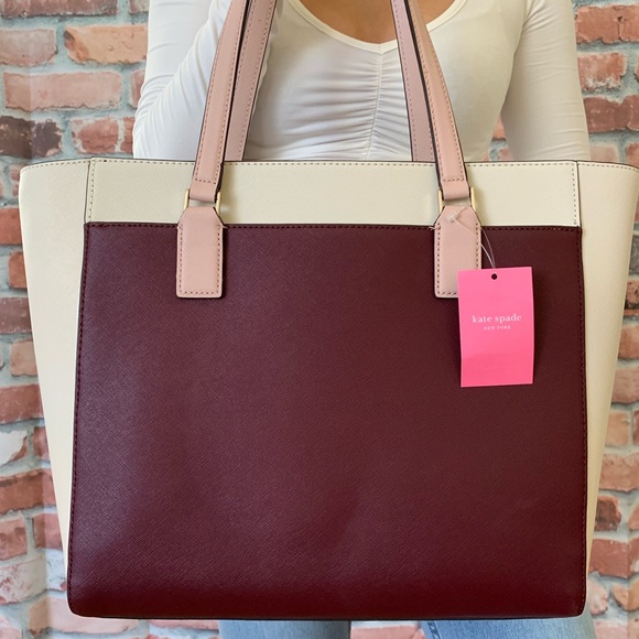 Kate spade Cameron LARGE laptop Tote cherrywood - Picture 2 of 8